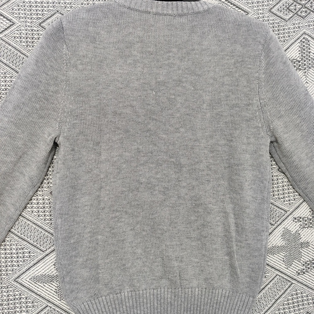 Ralph Lauren Light Gray Crewneck Sweater with Bear Patch - Picture 7 of 8
